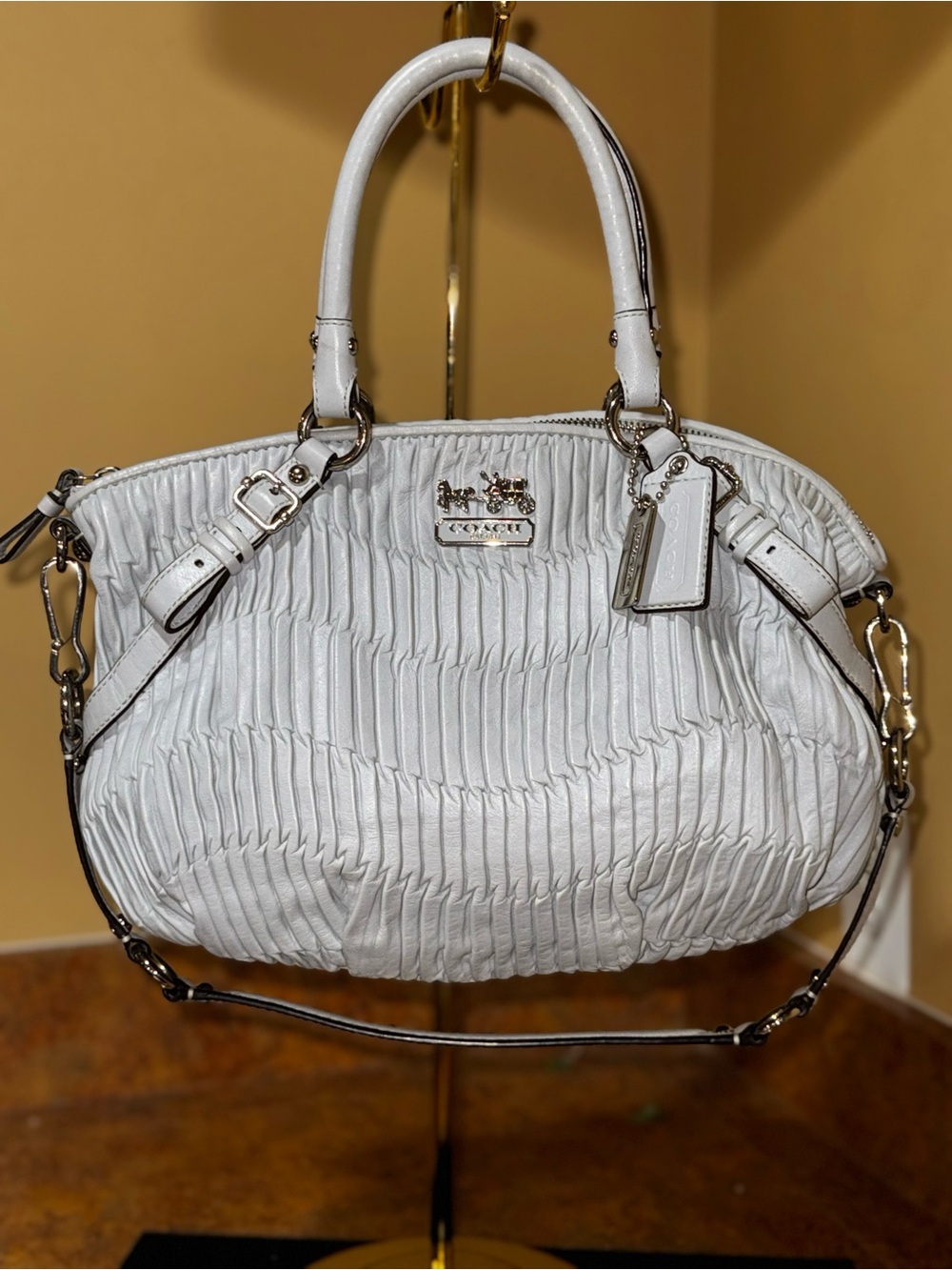 Coach Madison Sophia Gathered Leather Satchel Pristine